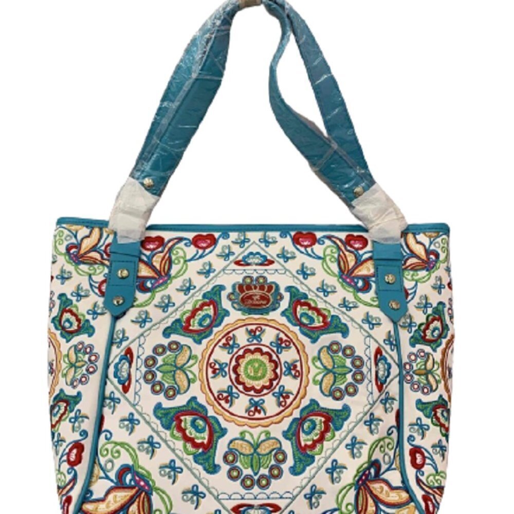 Fricaine Bright Morning (Blue) Embroidered Tote - Picture 7 of 7